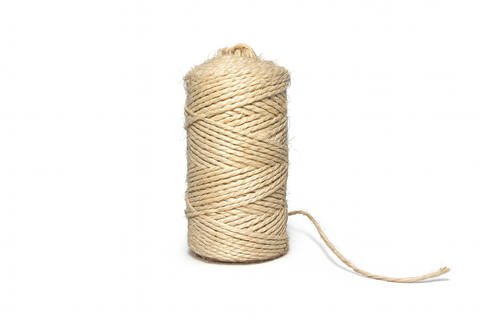 Cuerda de sisal natural de 2 cabos cortada por metros para juguetes y accesorios de loros