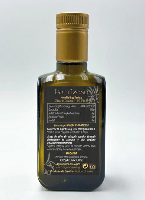 Aceite de Oliva Virgen Extra · Parrizoso