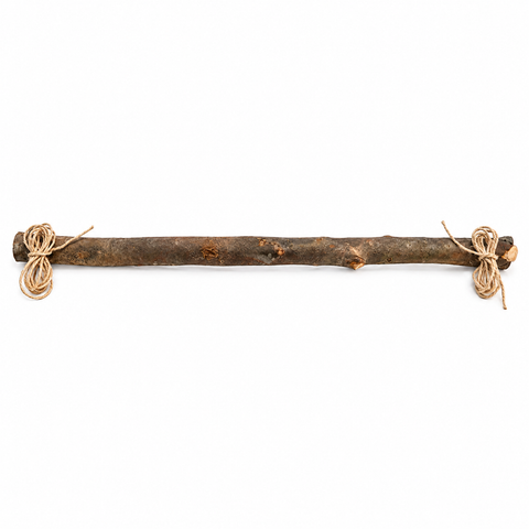 Posadero colgante de olivo natural con 4 metros de cuerda de sisal